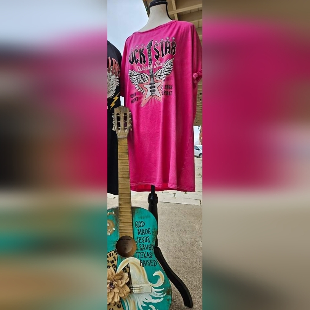Rock Star World Toue tshirt dress plus size